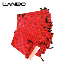 LANBO 100 pcs/lot Pouch Bag Glasses Case Soft Waterproof Plaid Cloth Wholesale Sunglasses Case Glasses Bag Red Color S27 2024 - buy cheap