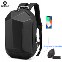 Ozuko mochila masculina multifuncional, bolsa escolar para laptop à prova d'água com bluetooth, modelo 15.6 para viagem 2024 - compre barato