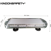 6pcs Free shipping! 3W LED Warning mini Lightbar strobe truck light bar 12V or 24V, 55cm 21.7inch, 44pcs LEDs 132W in total 2024 - buy cheap