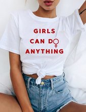 Skuggnas, женская футболка с надписью «можно сделать что угодно», Женская Винтажная Футболка феминистской девушки Power, модная футболка с коротким рукавом для девочек, повседневные топы, футболки 2024 - купить недорого