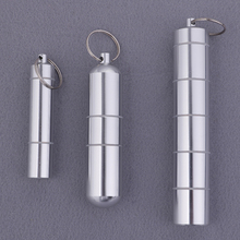 Capsule Shape Aluminum Pill Case Keychain Waterproof Outdoor Pocket Pill Holder Container Delicate Seal Medicine Organizer Box 2024 - buy cheap