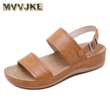 MVVJKESummer Shoes Woman Sandals Classics Style Flat Platform Sandalias Mujer 2019 Gladiator Beach Sandals Plus Size Ladies 2024 - buy cheap