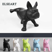 Figura de perro Bulldog francés de resina, artesanía vintage para el hogar, objetos de decoración para sala de estar, adorno de perro, estatua de animal de resina 2024 - compra barato