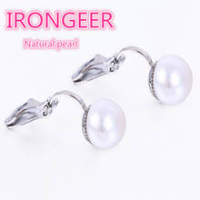Top quality Luxury  100% 9-10mm natural pearl No holes Clip Earrings Fashion pearl Earrings For women Super Promotions 2024 - buy cheap