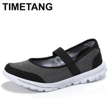 Timetang 2018 nova moda primavera e verão confortável grande tamanho sapatos de couro das mulheres mãe sapatos enfermeiras preguiçosas sapatos e371 2024 - compre barato