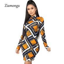 Женское Короткое платье-карандаш Ziamonga, повседневное облегающее платье в клетку с длинным рукавом и принтом в клетку, зима 2019 2024 - купить недорого