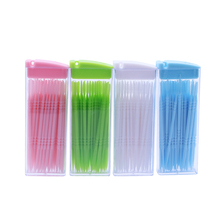 200 шт. двухсторонние Зубные Пластиковые зубочистки, зубные палочки, зубные палочки для ухода за полостью рта (случайный цвет) 2024 - купить недорого