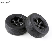 FVITEU Rubber On-road Wheel Tire set Fit 1/5 Losi 5ive T Rovan LT Truck BAJA 4WD/SLT 2024 - buy cheap