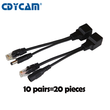 20 piezas (10 pares) conectores de cable adaptador POE, cable de alimentación pasivo, Ethernet, RJ45, conjunto divisor de inyector, 5V, 12V, 24V y 48V 2024 - compra barato