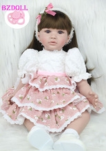 60 CM Silicone Vinyl Reborn Doll Lifelike Fashion Baby Girls Birthday Gift Princess Collection Play House Toy 2024 - buy cheap