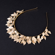 Greece Goddess Gold Leaf Hairband Forehead Hair Jewelry Wedding Bridal headdress Wedding Crown Tiara Headpieces Hair Accessories 2024 - buy cheap