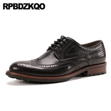 dress large size wedding Italy wingtip black formal oxfords 11 men shoes luxury brand brogue 46 lace up italian classic european 2024 - buy cheap