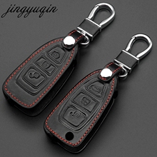 Кожаный чехол для ключей jingyuqin, защитный чехол для ключей Ford Focus 2 MK2 Fiesta kuga Ecosport 2024 - купить недорого