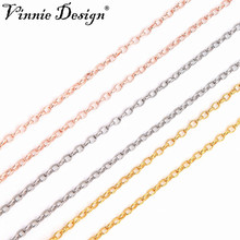Vinnie Design 80cm Copper Link Chain for Coin Holder Pendant Silver Color Rolo Chains Necklace Women Fashion Jewelry 10pcs/lot 2024 - buy cheap