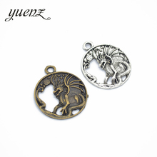 YuenZ 5 pcs Antique Silver color Dragon Charms Pendants for Jewelry Making Necklace Accessories Craft Handmade 29*24mm D806 2024 - buy cheap