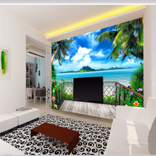 beibehang beach papel de parede mural wallpaper for living room bedroom sofa background wall paper Photo Wallpaper for walls 3 d 2024 - buy cheap