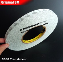 (10mm*50M) 3M 9080 White Double Coated Tissue Sticky Tape for 5050 3528 LED Lighting Strip, Phone Screen PCB Frame Repair 2024 - купить недорого