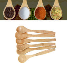 6 Pcs Set Bamboo Wooden Utensil Kitchen Cooking Tools Spoon Spatula Mixing New-P101 2024 - buy cheap