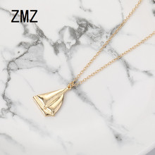 ZMZ 30pcs/lot Europe/US fashion The sailing  pendant cute The sailing necklace gift for mom/girlfriend party gold/silver jewelry 2024 - buy cheap