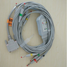 Cable ECG/EKG Compatible con Nihon Kohden, ECG-1250,ECG-1350, ECG-9101/9130/9132/9620, Banana 4,0, extremo IEC, envío gratis de fábrica 2024 - compra barato