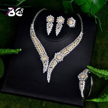 Be 8 Luxury Bridal Wedding Jewelry Sets AAA CZ Classic Design Women 4pc Set Copper Engagement Ceremony and Anniversary S068 2024 - buy cheap