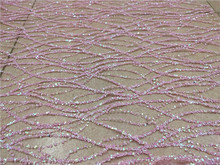 Tecido de renda de tule cor-de-rosa com glitter colado moda urbana com glitter africano tecido de renda para vestido de festa 5 jardas/lote 2024 - compre barato