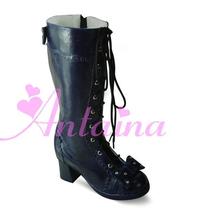 Zapatos góticos de princesa lolita, botas de princesa con cinta de lolita, personalizadas, pluma de PU, an5137 2024 - compra barato