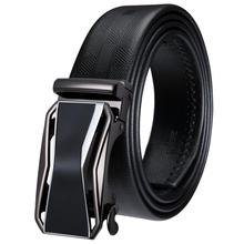 Cinturón de piel auténtica con hebilla automática para hombre, cinturón de cocodrilo con diseño de moda de 3 colores, 100%, color negro, G-2037, 2018 2024 - compra barato