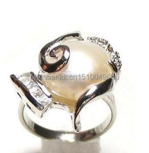 FREE SHIPPING >>>White Fruity Freshwater Pearl Silver Lady Ring size7.8 2024 - buy cheap