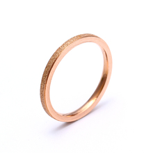MANGOPIE 2mm Rose Gold Brush Finish Titanium Stainless Steel Ring Engagement Wedding Charm Rings Men Women Couples Tail Ring 2024 - buy cheap