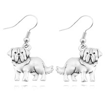 Colgante de perro Vintage en 3D, aretes grandes bohemios, joyería de moda, Pendientes colgantes para mujer, regalos para mejor amiga 2024 - compra barato