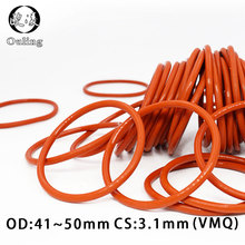 5PCS/lot Red Silicone Ring Silicon/VMQ O ring 3mm Thickness OD 41/42/43/45/48/50*3mm Rubber O-Ring Seal Gaskets Rings Washer 2024 - buy cheap