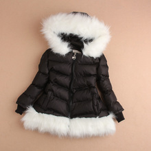 New 2019 Children Clothing Girls Winter Coat Fashion Fur Collar Hooded Down Cotto Jacket Kids Clothes Winter Jacket Age 3-16Y 2024 - buy cheap