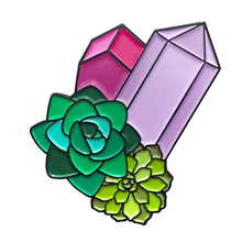 Crystal Geodes and Succulents Enamel Pin 2024 - buy cheap