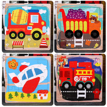 3D Kids Jigsaw Puzzle toy Wooden Board Children Cartoon Intelligence Traffic Cognitive Early Education Learning wood Puzzle Toys 2024 - buy cheap