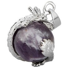 TUMBEELLUWA 1 лот (5 шт.) исцеляющая чакра Хрустальный драгоценный камень подвеска в виде шара дракона ожерелье 2024 - купить недорого