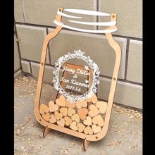 Wedding Wedding Birthday Fingerprint Sign In Tree Signature Custom Irregular Heart-Shaped Wood Chips 2024 - buy cheap