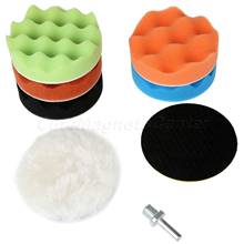 8Pcs 4"(100mm) Car Wash Auto Cleaning Polishing Waxing Buffing Sponge Pads Kit Compound Car Polisher +M10/M14 Thread Adapter 2024 - buy cheap