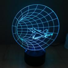 Criativo toque lâmpada de mesa 3d novidade luz da noite presente criativo 7 mudança cor visão estéreo crianças presente brinquedos lâmpada acrílico 2024 - compre barato