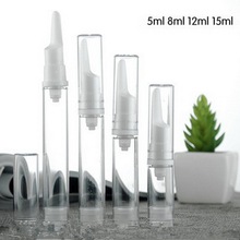 100pcs/lot 5ml 8ml 12ml 15ml Eye Cream Airless Bottle Clear PET Plastic Lotion Sub-bottling PP Vacuum Pump Serum Sample Bottle 2024 - buy cheap