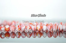 Стеклянные бусины Rondelle с красным цветным кристаллом, 8 мм, 136 шт./лот, аксессуары для украшения 2024 - купить недорого