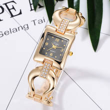 LVPAI Lady Elegant Bracelet Wrist Watches Women Luxury Stainless Steel Analog Quartz Watch Small Rhinestone Square Clock Ff 2024 - buy cheap