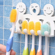 Suporte de escova de dentes de parede com ventosa para 5 posições suporte de banheiro fofo de desenho animado 2024 - compre barato