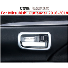 Adesivo para maçaneta interior de porta de carro, tigela de pulso, acessórios, 4 peças para mitsubishi outlander 2016-2018 2024 - compre barato