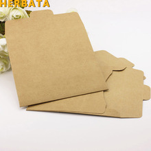 HERBATA (20pcs/lot) 250gsm Kraft CD Paper Case Blank Kraft Envelopes Natural Color Plain Kraft Paper Gift Envelope CD/DVD Paper 2024 - buy cheap