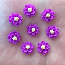 New 80PCS Resin 13mm 3D Flower Flatback Stone Embellishment DIY Scrapbook Crafts R924*2 2024 - buy cheap