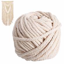 New Natural Cotton Cord 6mm x 30m Macrame Rope Beige Twisted Cord Artisan Hand Craft for Handmade DIY Making Jewelry 2024 - buy cheap