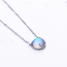 Fashion Aurora flower Pendant Necklace Halo Crystal Silver Color Scale Light Necklace for Women Elegant Jewelry Gift 2024 - buy cheap