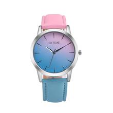 New Fashion Quartz Watch Women Girl Retro Rainbow Design Leather Band Wrist Bracelet Watches erkek saat reloj mujer 2018 #F 2024 - buy cheap