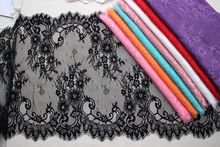 3M/Lot Eyelash lace trim 43cm wide wedding dress veil clothing diy skirt lace fabric stitching home decoration accessories 2024 - buy cheap